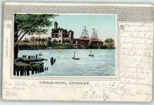31515 W3053 Steinhude 1904 - Strand Hotel Leuchtfenster