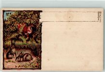 Fuchs sehr frühe Karte Hase Lithographie