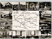 90592 W8501 Rummelsberg - Landkarte Rummelsberg Brüderhaus Erholungsheim Einbettzimmer Speiseraum Gedächtniskreuz