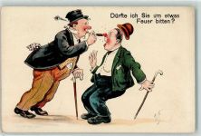 Trinker bittet um Feuer , Humor Verlag WS + SB Nr. 393 Scheuermann, W.