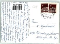 83224 W8217 Grassau , Chiemgau - Winter Dorfstraße Ortskirche Blick gegen Hochplatte
