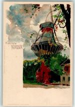 O1510 Potsdam Historische Windmühle , Verlag Velten 103 oder 163 Kley, H. 1899 Lithographie / Künstlerkarte