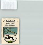 96160 W8614 Geiselwind Vignette Wappen Kaffee Hag Nr. 26 ca. 1920-1940 Geisel Windhund