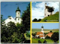 86657 W8851 Bissingen , Schwab Foto AK Pfarrkirche Wallfahrtskirche Buggenhofen Margarethenkapelle Hochstein