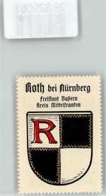 91154 W8542 Roth , Mittelfr Vignette Wappen Kaffee Hag Nr. 62 ca. 1920-1940