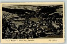 Bad Reinerz Duszniki Zdroj Foto AK Blick vom Bahnhof Kirche