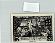 06749 O4400 Bitterfeld Geldschein Notgeld 75 Pfennig Stromerzeugung Bild 3