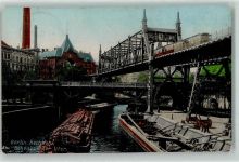 10115 W1000 Schöneberg 1906 - Hochbahn am Schöneberger Ufer Binnenschiff