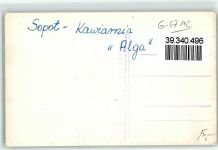 Zoppot Sopot - Bar Kawiarnia Alga Nacht Beleuchtung Gasthaus