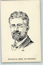 sign.L.B Michelverlag Mitarbeiter Karl Adam Rappert Verlag Künstlerkarte