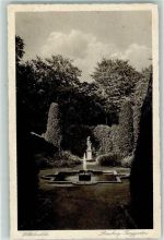 34117 W3500 Wilhelmshöhe - Löwenburg Burggarten Statue Springbrunnen