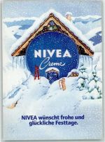 Nivea Creme Winter Schlitten Ski Hütte Glückwunsch Werbung Kosmetik