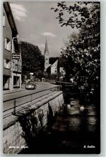 88171 W8999 Weiler-Simmerberg Foto AK Hausbach mit Kirche St. Blasius VW Käfer