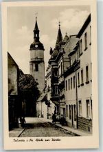 01896 O8514 Pulsnitz Foto AK Blick zur Kirche