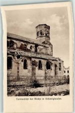 67590 Schweighouse-sur-Moder Schweighausen Els 1914 Gebrauchsspuren Turmansicht der Kirche