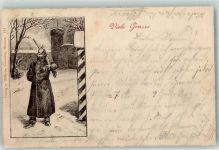 Wachposten Militär 1898 Lithographie
