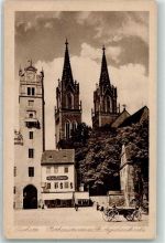 04758 O7260 Oschatz - Rathausturm Kirche St. Aegidien Kutsche