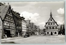 91207 W8560 Lauf a d Pegnitz Foto AK Marktplatz mit Rathaus Oldtimer