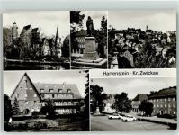 08118 O9509 Hartenstein b Zwickau - Schloss Stein Paul-Fleming-Denkmal FDGB-Erholungsheim Aktionseinheit 1987