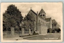 14641 O1550 Nauen , Havelland Foto AK Kath. Kirche