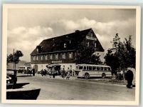 01773 O8231 Zinnwald-Georgenfeld Foto AK Gasthaus Grenzsteinhof Omnibus