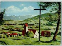 87466 W8967 Mittelberg b Oy 1959 Foto AK Kreuz Kirche Blick auf Säuling Zugsspitze