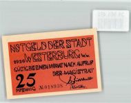 56457 W5438 Westerburg , Westerw Notgeldschein 25 Pfennig Notgeld 1920 Blumen Rot Schwarz