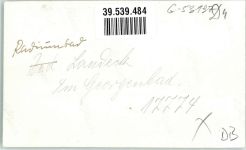 Bad Landeck Ladek-Zdroj FOTO KEINE AK Ort handschriftlich Georgenbad