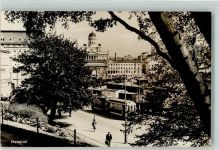 Helsinki Helsingfors Foto AK Straßenbahn Dom