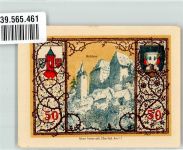 56457 W5438 Westerburg , Westerw Notgeldschein 50 Pfennig Notgeld 1920 Schloss Wappen Turm Adler