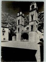 Kotor Cattaro Foto AK Kirche Uhr Turm