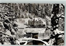 76596 W7564 Raumünzach Foto AK Hotel Wasserfall Winter