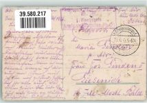 Feldpost WK I 3. Inf.Div. Polnisches Dorf ruderboot Motiv Polen 1916 Gebrauchsspuren