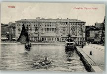 34100 Trieste / Triest / Trst 1918 - Hafen Hotel Excelsuor Palace Feldpost WK I