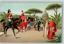 Papst Kutsche Päpstliche Schweizergarde 1914