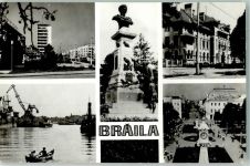 Braila 1969 Foto AK Denkmal Hafen