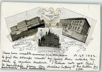 Providence 1902 - Schule Y:M.C.A. Building New Public Library Building