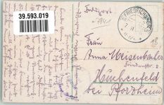 79429 W7841 Friedrichsheim 1918 Winter Feldpost WK I