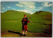 Tracht Schottland Black Mount Dudelsack Foto AK
