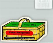 89350 W8871 Mindelaltheim Etikett Feine Senfgurken Georg Schretzenmaier