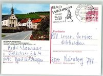 97922 W6970 Lauda-Königshofen 1986 Ganzsache Kirche St. Josef