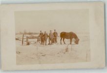 Uniform Pferd Winter Motiv Russland / Baltische Staaten Foto AK