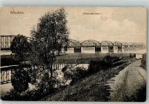 Graudenz Grudziadz 1915 Gebrauchsspuren Weichslebrücke Feldpost WK I