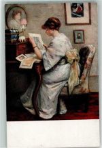 sign. Minier Die Kunstfreundin Nr. 76 E. A. Seemann Künstlerkarte