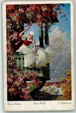 sign. Kubel O. Brüder Grimm Uvachrom Serie 139 Nr.3796 Frau Holle Künstlerkarte