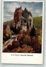 56294 W5401 Wierschem Künstlerkarte sign. Schulze Hans Rud. Burg Elz