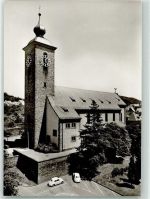 66976 W6782 Rodalben Foto AK Kirche St. Josef VW Käfer