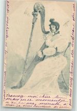 Glamour Dame Harfe 1901