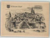 71263 W7252 Weil der Stadt Künstlerkarte sign. Schäfer-Grohe, L.