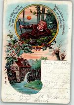 In einem kühlen Grunde Mühle 1900 Lithographie
